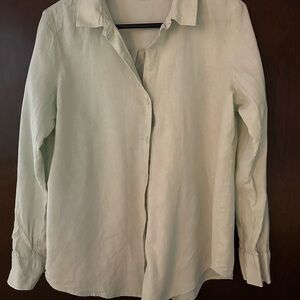 Liz Claiborne Light Green Button-Up Shirt